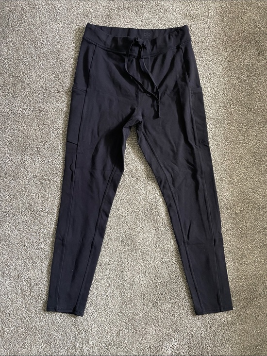 ALO Yoga Pants - ALO Yoga Black Women's High-Rise Leggings with Drawstring and side pockets